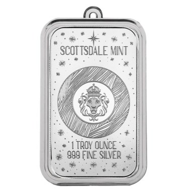 Lingote de Plata Angel de Navidad - Color de 1oz reverso